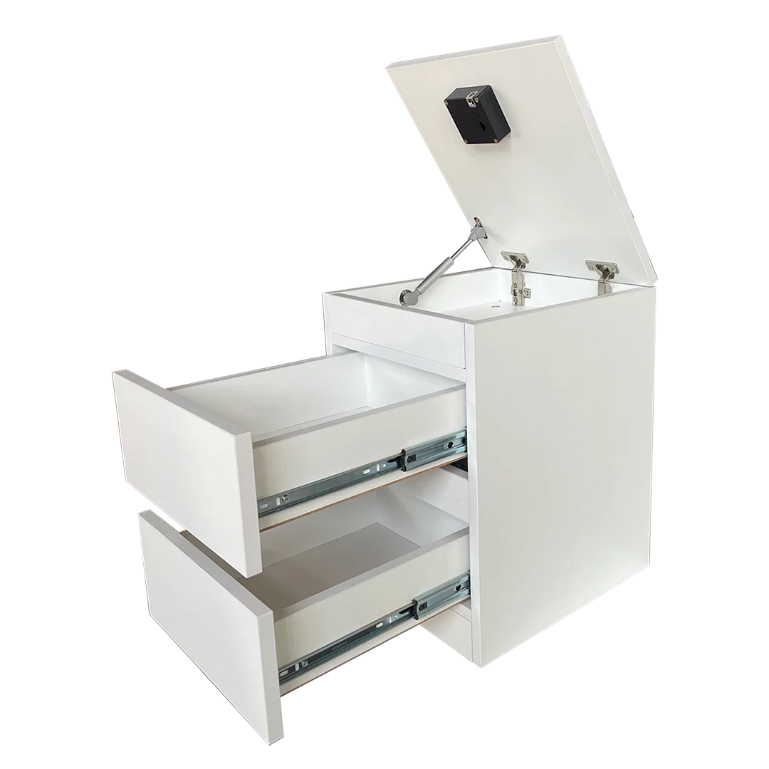 Gizli Bölmeli Komodin Siyah Renk