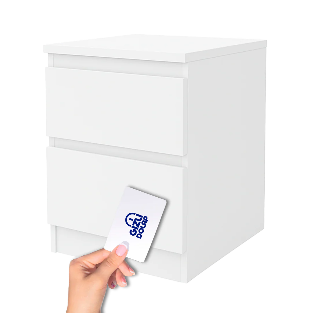 Gizli Bölmeli Komodin Siyah Renk