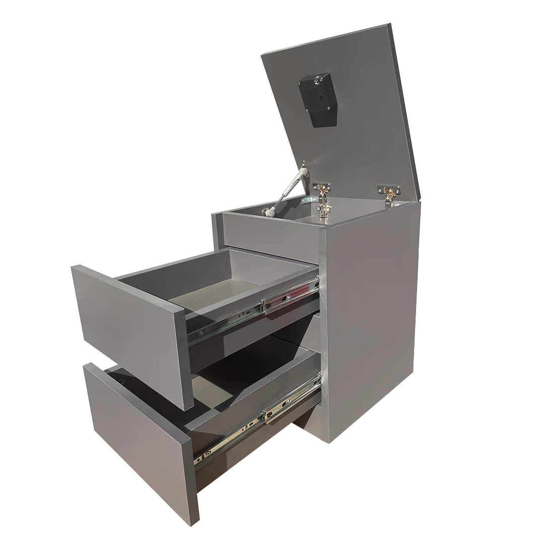 Gizli Bölmeli Komodin Siyah Renk