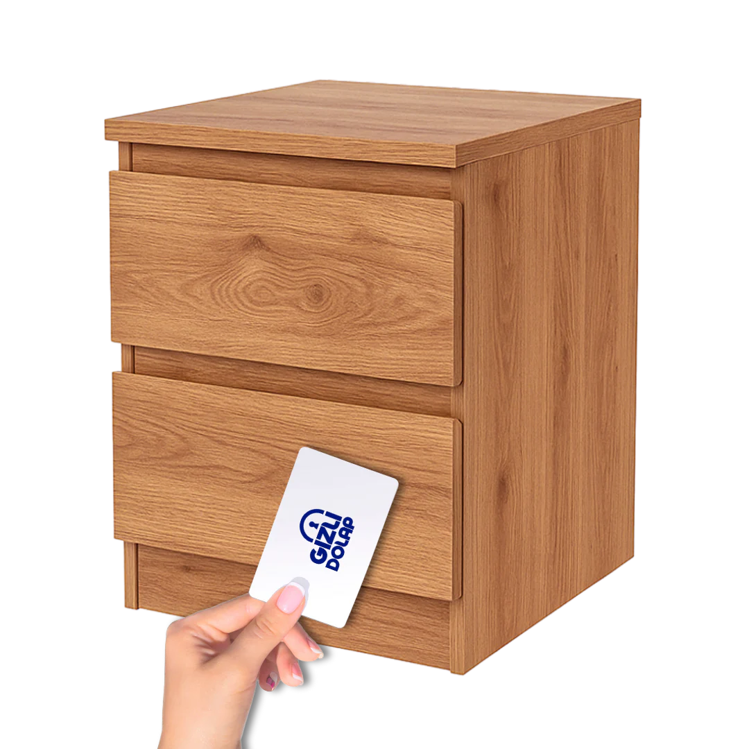 Gizli Bölmeli Komodin Siyah Renk